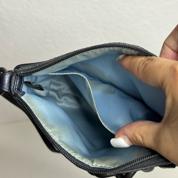 Coach Grey Madison Op Art Pleated Signature Capacity Chain Wristlet - Picture 7 of 9